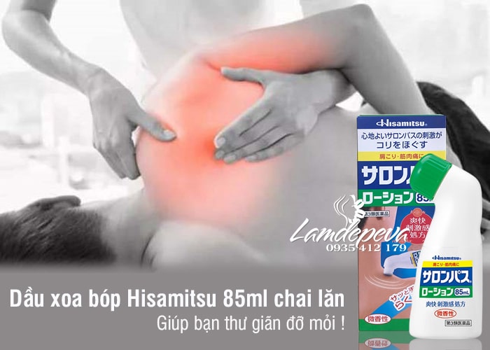 Chai lăn xoa bóp Hisamitsu 85ml giảm đau xương khớp của Nhật 6