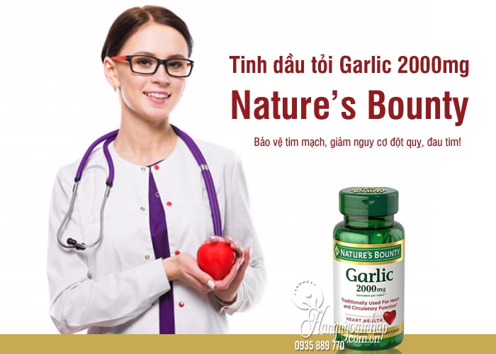 Tinh dầu tỏi Garlic 2000mg Heart Health Nature’s Bounty Mỹ 5