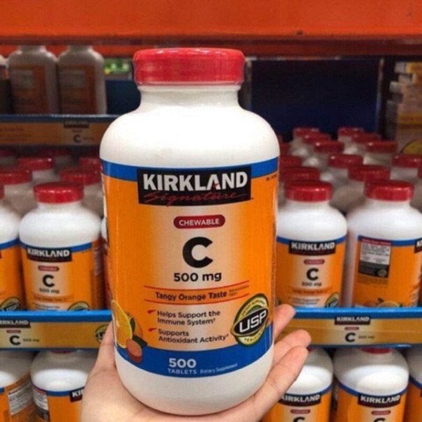 Viên uống vitamin C 500mg Kirkland 500 viên của Mỹ 8