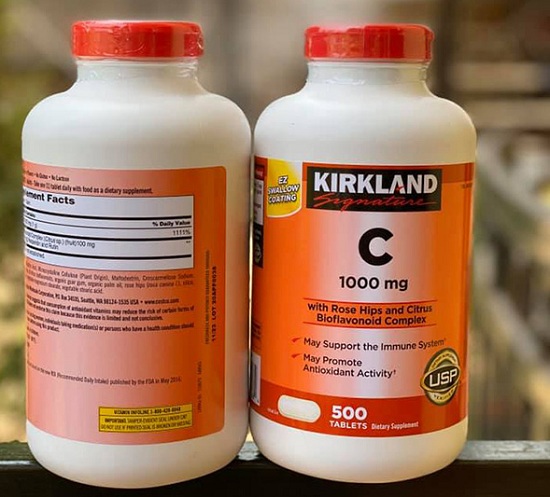 Viên uống bổ sung vitamin C 1000mg Kirkland 500 viên của Mỹ 6