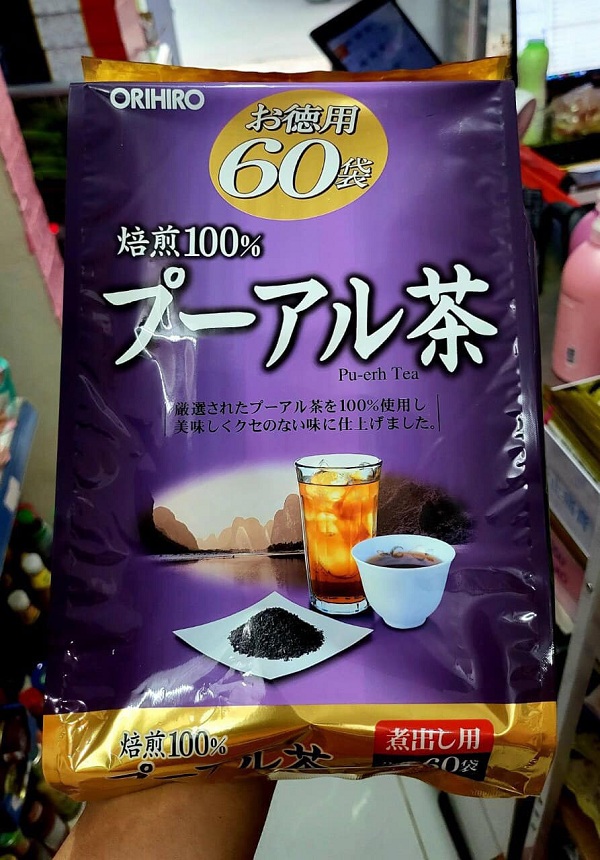 Trà phổ nhĩ Orihiro Pu-erh Tea của Nhật Bản 60 túi lọc trà 1