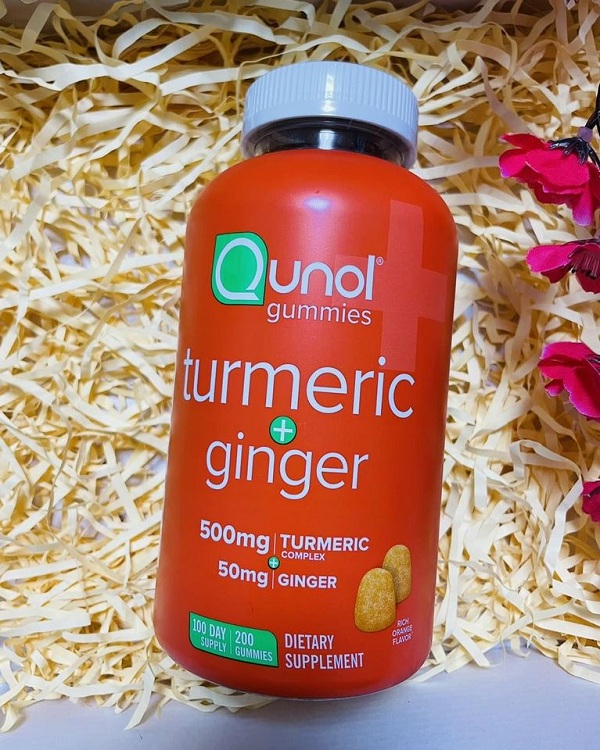 Kẹo dẻo tinh chất nghệ Turmeric Ginger Qunol Gummies của Mỹ 8