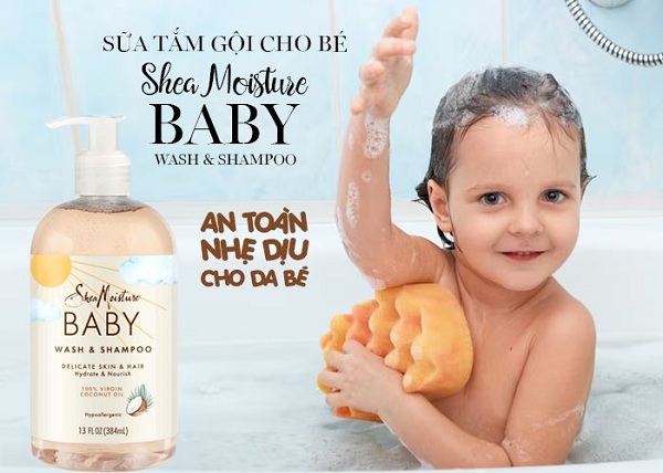 Sữa tắm gội Shea Moisture Baby của Mỹ chai 384ml 1